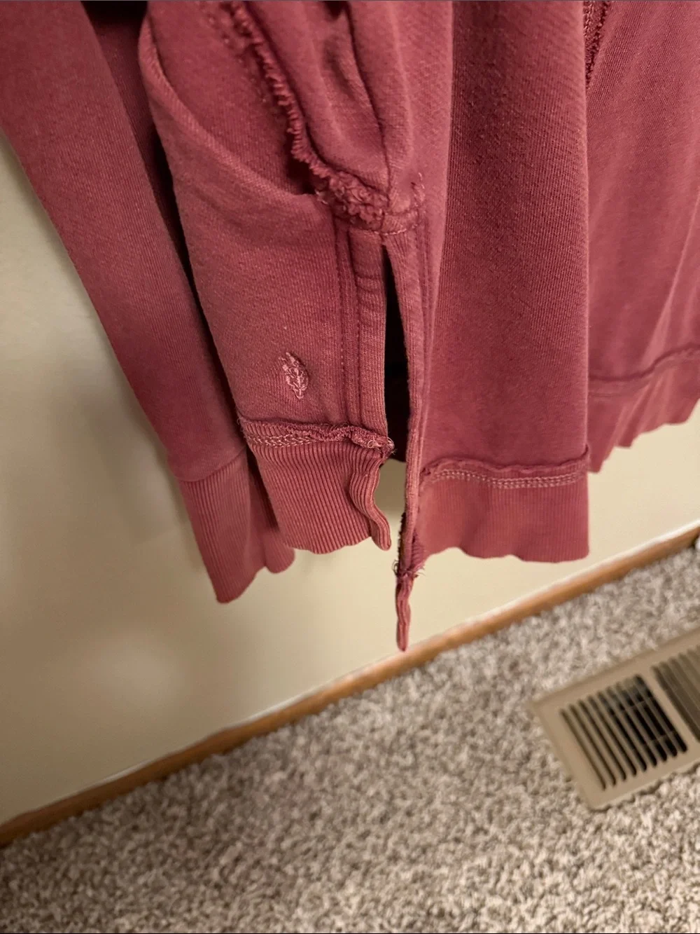 FP Movement by Free People Faded Burgundy Zip Hoodie - Picture 4 of 4